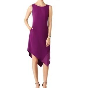 Trina Turk purple asymmetrical sleeveless dress